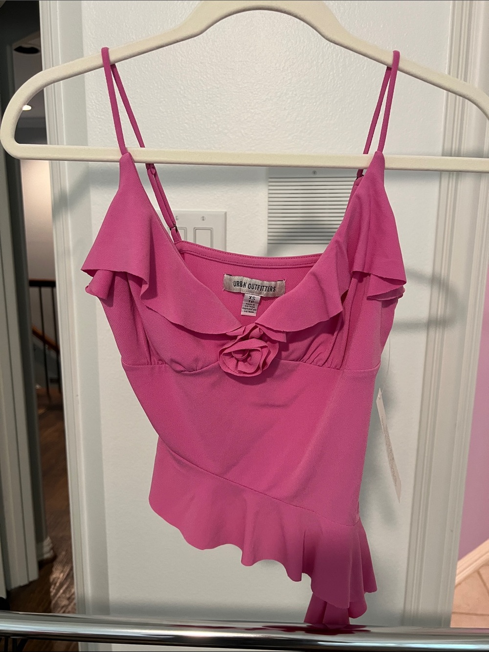 Urban Outfitters Pink Ruffle Camisole Top size xs